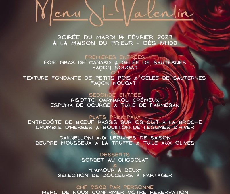 Soirée St-Valentin – 14.02.2023